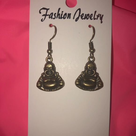 Vintage Buddha Earrings - Picture 3 of 4
